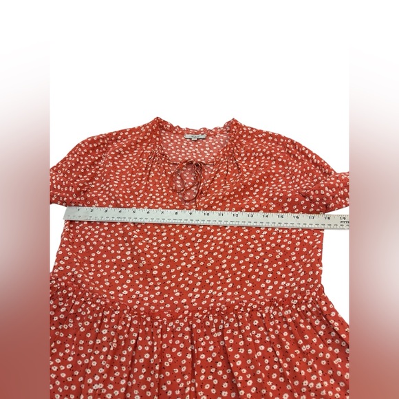 Rails Everly Carmine Daisies Tiered Mini Dress (XS) - Picture 10 of 16